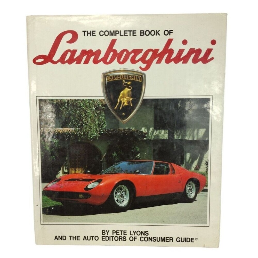 Vintage The Complete Book Of Lamborghini by Pete Lyons Hardback Book 1988